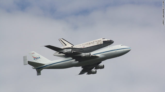 Discovery, as seen from the Pentagon