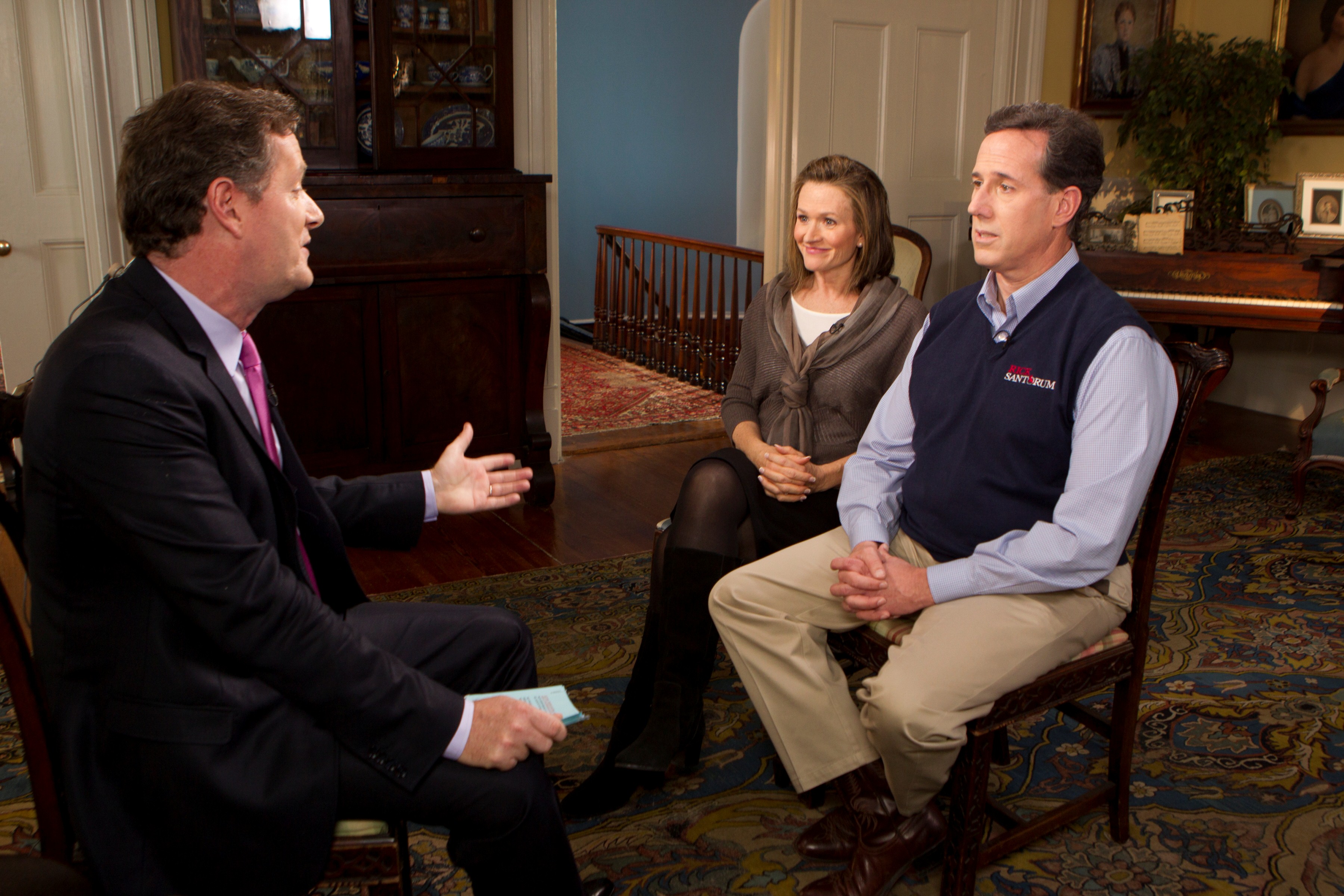 Rick and Karen Santorum join Piers Morgan live for an exclusive sit down interview
