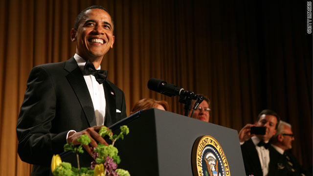 The POTUS with the most-est preparing his comedy monologue