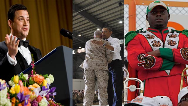 The AC360 Weekly Buzz: President in Afghanistan, OBL death anniversary, alleged hazing death charges, Junior Seau, Jimmy Kimmel