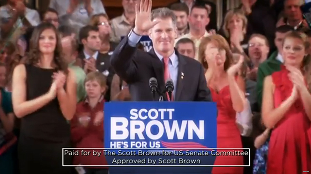 Brown touts being 'independent' in first re-election ad