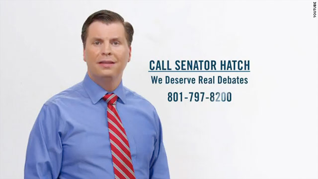 In first TV ad, opponent challenges Hatch to debate