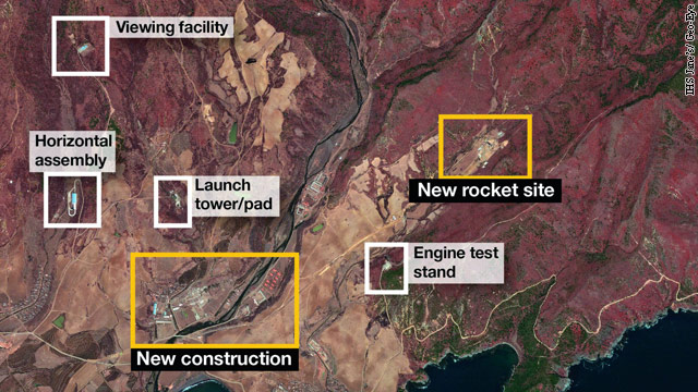 Satellite images show North Korea building rocket launch pad Satellite images show North Korea building rocket launch pad