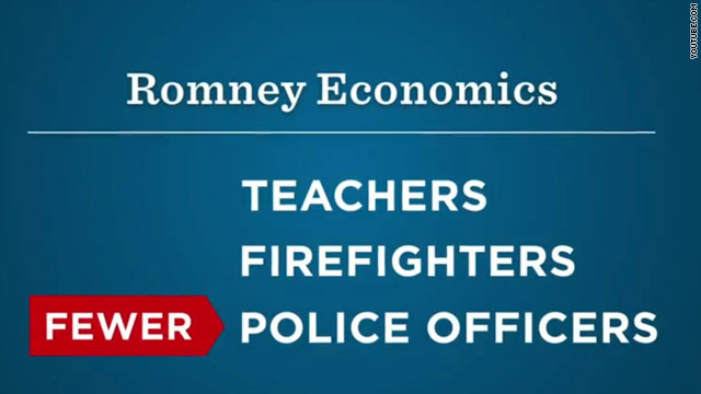 Democrats say Romney doesn't support firefighters, teachers, police