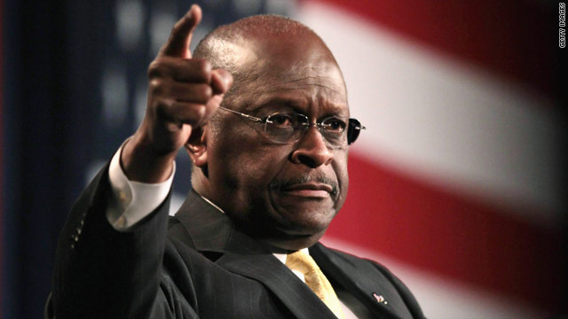 Back in the spotlight, Cain invokes rabble-rousing routine
