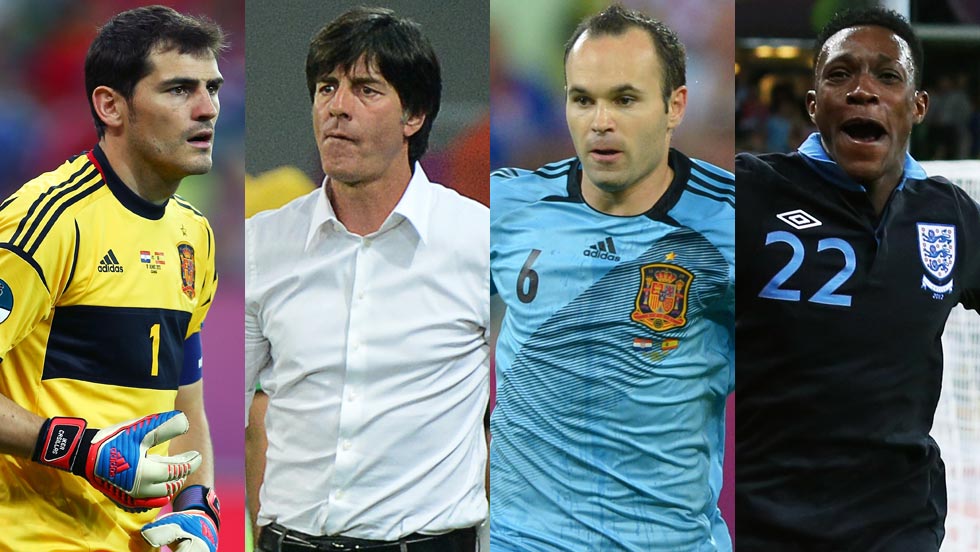 (left-right) Iker Casillas, Joachim Low, Andres Iniesta and Danny Welbeck have all made an impact. (Getty Images)
