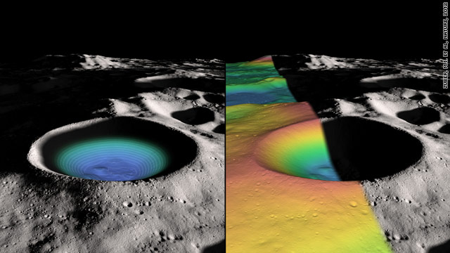 Moon may have frozen water in south pole crater, study says Moon may have frozen water in south pole crater, study says