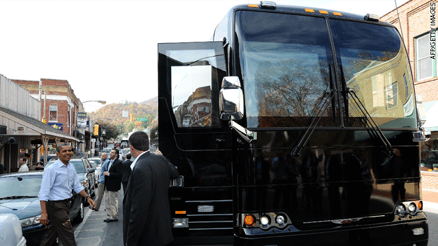 Obama's "Betting on America" campaign bus tour