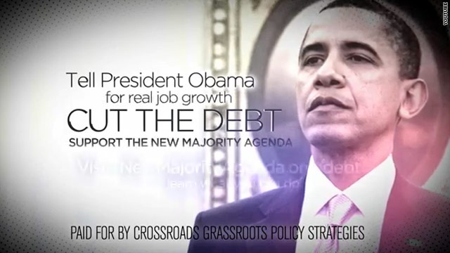 Crossroads up with second spot attacking president over jobs report