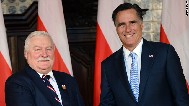 In Poland, Romney gains support of iconic Solidarity leader