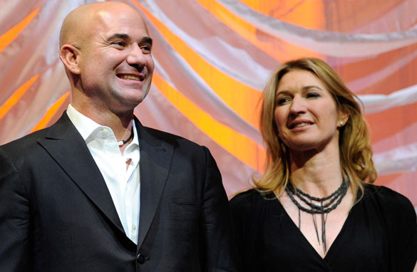 Tennis stars Andre Agassi and Steffi Graf married in 2001 and have two children. (Getty Images)