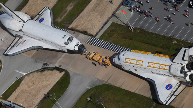 Shuttles Come Nose-to-Nose