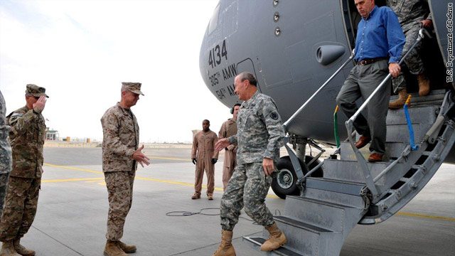 Shrapnel hits Dempsey's plane at Afghan base
