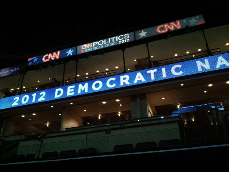 Photo: CNN Preparations at the DNC