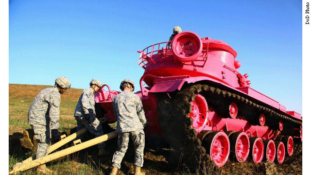 Army paints tank pink, but not for the reason you might think