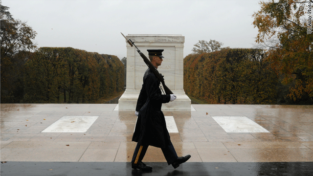 Standing guard through Hurricane Sandy at the Tomb of the Unknowns