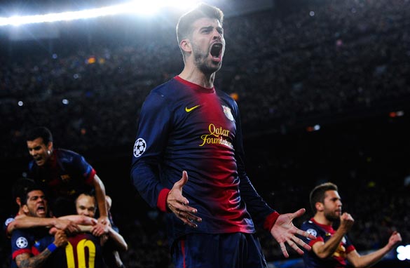 With Carles Puyol and Javier Mascherano out, much is expected of Gerard Pique. (Getty Images).