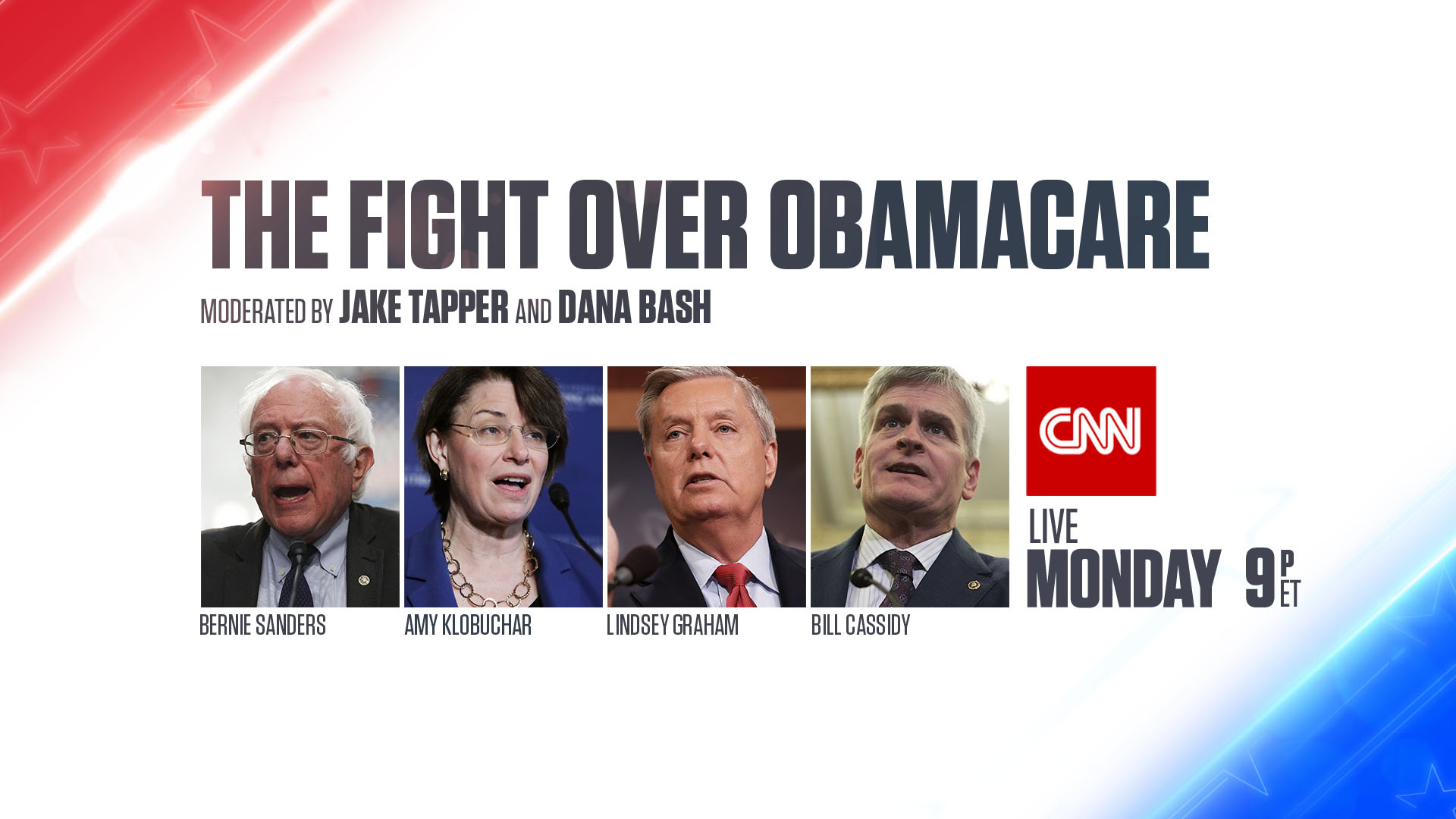 Image result for Bernie Sanders And Amy Klobuchar Debate Lindsey Graham and Bill Cassidy On Healthcare CNN