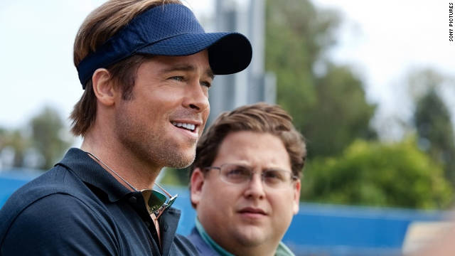 Brad Pitt and Jonah Hill star in "Moneyball," a sports drama about Oakland A's general manager Billy Beane. The film, based on the 2003 book by Michael Lewis, looks at how Beane put his team together given severe financial constraints.