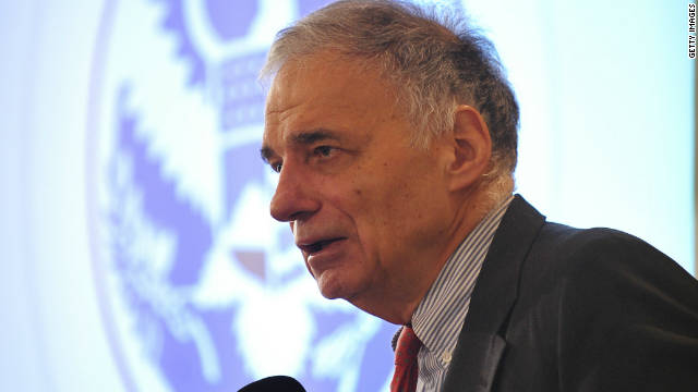 Ralph Nader speaks at a conference on Transportation Security A