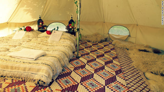 Casa de Laila's Moroccan-themed tents offer comfort at an affordable price.