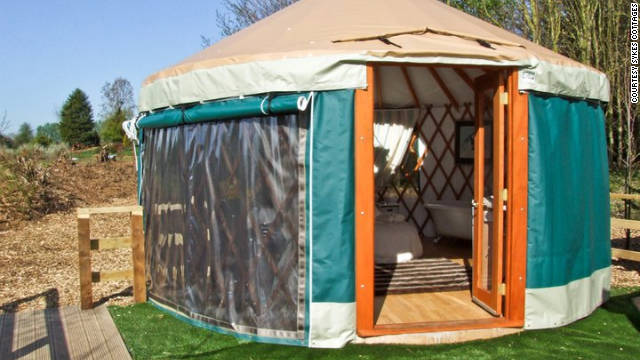 Not every comfortable tent will break the bank. The Lakeside Yurt is a single round tent for rent in England's Cotswolds region.