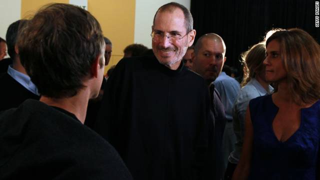 Jobs greets an attendee after he delivers the keynote address at the 2010 Apple Worldwide Developers conference in San Francisco. 