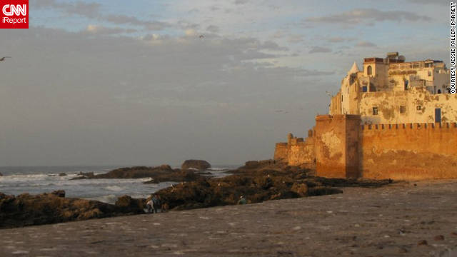 Jessie Faller-Parrett took this photo in the early evening after arriving at one of the remaining fortress walls in the Atlantic Coast city of Essaouira. "A beautiful seaside town with a European feel, Essaouira offers a relaxed atmosphere, great fresh seafood and beautiful scenery."