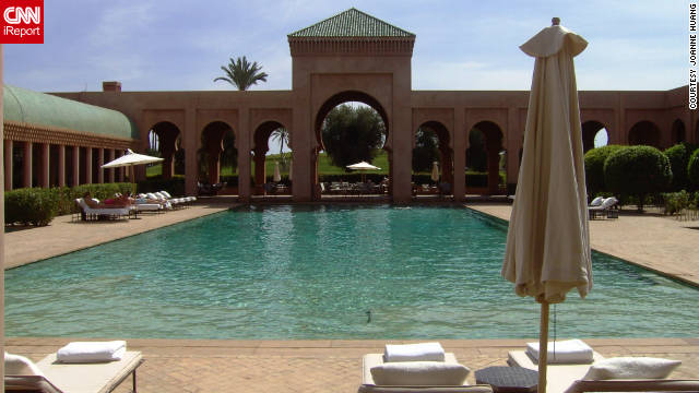 Joanne Huang shot this while "relaxing at the outdoor swimming pool of Amanjena while enjoying the Moroccan-style architecture. The vibrant culture, wonderful people, amazing food, and the breath-taking sights alone would be more than enough reasons for me to go back again and explore the rest of Morocco!"