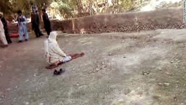 Condemned man Nawroz prays before his execution in Afghanistan last month.