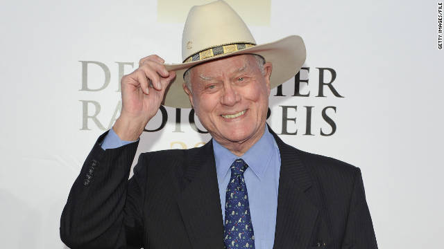 Larry Hagman attends an awards show in Hamburg, Germany, in September.