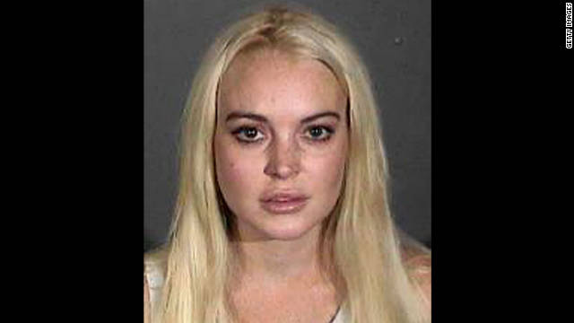 Lohan's mug shot from October 2011 after she was arrested for probation violations. She was released after posting $100,000 bail. 