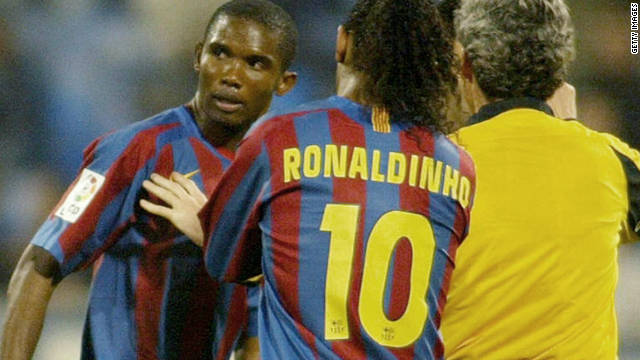 Samuel Eto'o one of Africa's greatest players tried to walk off the pitch