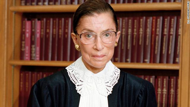 Justice Ruth Bader Ginsburg is the second woman to serve on the Supreme Court. Appointed by President Bill Clinton in 1993, she is a strong voice in the court's liberal minority.