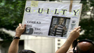 Hundreds gathered outside the courthouse where Conrad Murray was found guilty in Michael Jackon's death. 