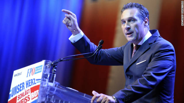 Heinz-Christian Strache, leader of the Austrian populist Freedom Party (FPO), was re-elected its president on June 18 in Graz.