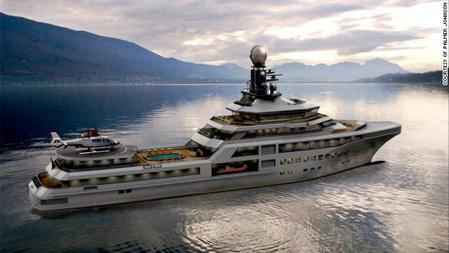 The PJ World yacht, with a price tag of more than €110m ($150m), is designed to be a luxury home on water.