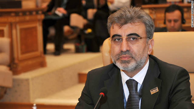 Turkish Energy Minister Taner Yildiz, pictured in February, said Turkey may re-examine supplying Syria with electricity. 