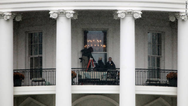 Bullets are believed to have hit the exterior window on the south side of the White House on Friday.