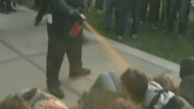 California campus police on leave after pepper-spraying - CNN.