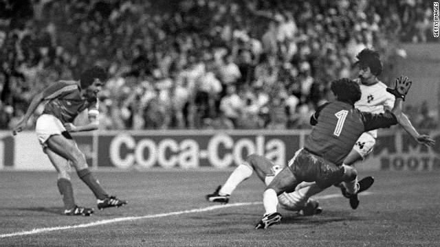 No player has dominated a finals tournament the way Michel Platini did in 1984. On home soil, Platini weaved his magic in devastating style, scoring hat-tricks against Belgium and Yugoslavia on his way to a record nine goals. The highlight came in a memorable semifinal against Portugal when, 2-1 down with six minutes of extra time remaining, France fought back to win 3-2 with the great man himself scoring the last minute winner.