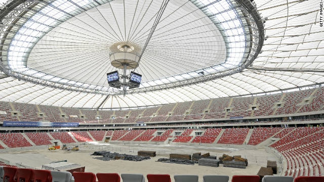 The National Stadium in the Polish capital of Warsaw has a capacity of over 58,000 and will play host to a semifinal, a quarterfinal and Group A matches. Euro 2012 will kick-off at the newly-built arena on June 8.