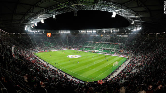 The Municipal Stadium in Wroclaw holds 42,000 fans and will be the venue for three Group A clashes. Home to Polish team Slask Wroclaw, the arena was opened in September.
