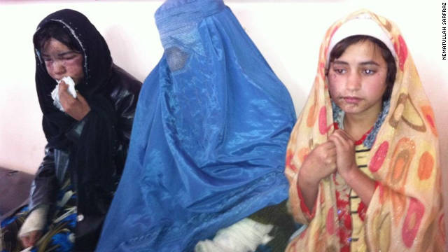 An Afghan family of five were sprayed with acid when the father rejected a man's offer to marry his teenage daughter.