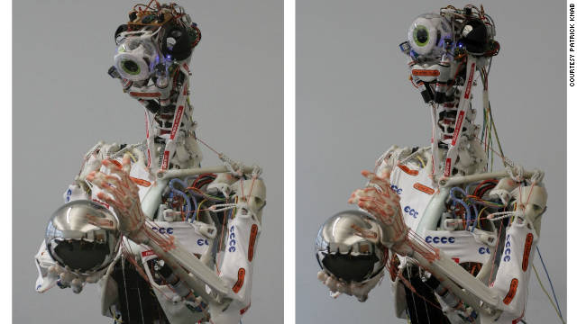 Eccerobot is an EU-funded project that aims to build "the first truly anthropomimetic robot." That means, rather than just copying the external appearance of a human, it is built by mimicking a human's bones, joints, muscles, and tendons.