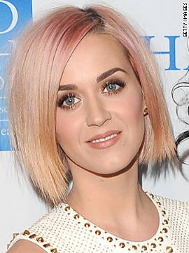 Katy Perry debuts a cropped light pink and blond 'do at a benefit Saturday, December 3, in Los Angeles. The naturally blond singer, who welcomed 2011 as a brunette, has experimented with different hues this year.