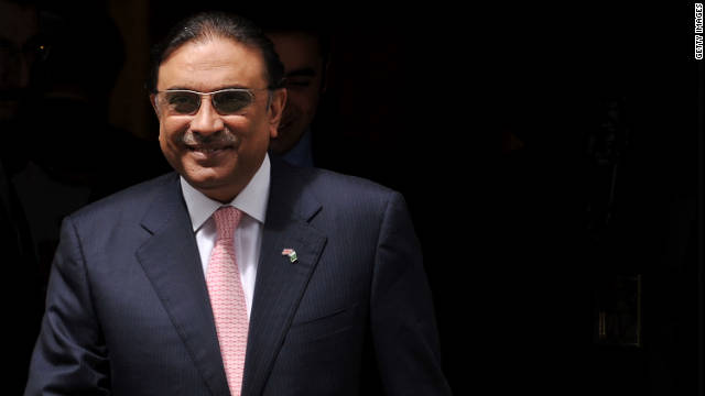 Pakistani President Asif Ali Zardari, shown on July 1 in London, is on a private trip to India.