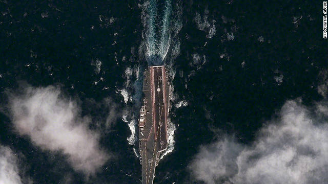 U.S. satellite firm says it has first image of Chinese aircraft carrier