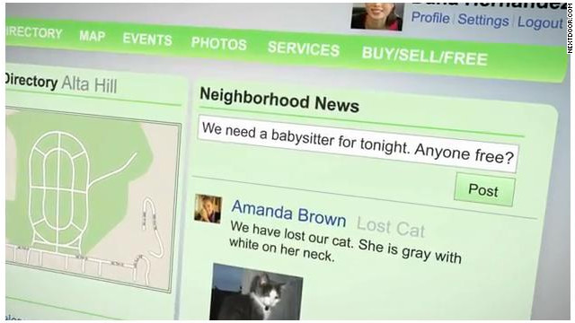 Sites like Nextdoor, a social network for neighbors, are addressing a desire to make online relationships more local.
