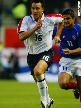 Terry's impressive form was recognized in 2003 when he was handed his England debut as a substitute in a 2-1 victory over Serbia and Montenegro.